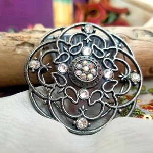 Rhinestone + Rosette hair comb